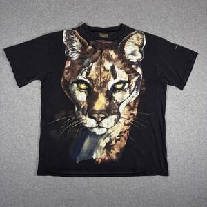 Vintage Jaguar AOP T-Shirt Men XL Black Spring Ford Touch of Gold Graphic Tee